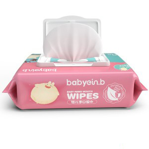 怡恩贝（ein.b）婴儿护肤柔湿巾 80片*5包 手口湿纸巾带盖抽纸湿巾